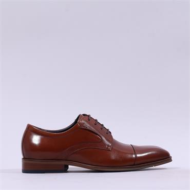 Tommy Bowe Witbank Toe Cap Derby Shoe - Tan Leather